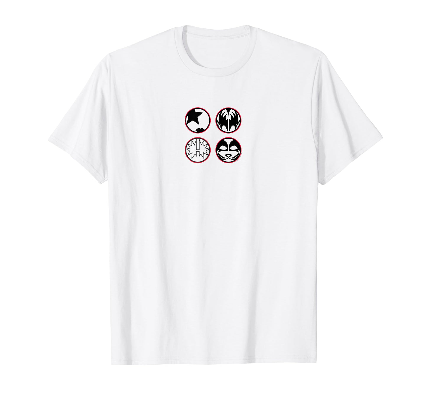 KISS - Cartoon B&W Logo T-Shirt