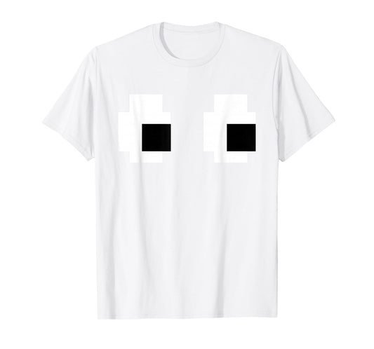 Retro Arcade Game Ghost Eyes Halloween Group Costume T-Shirt