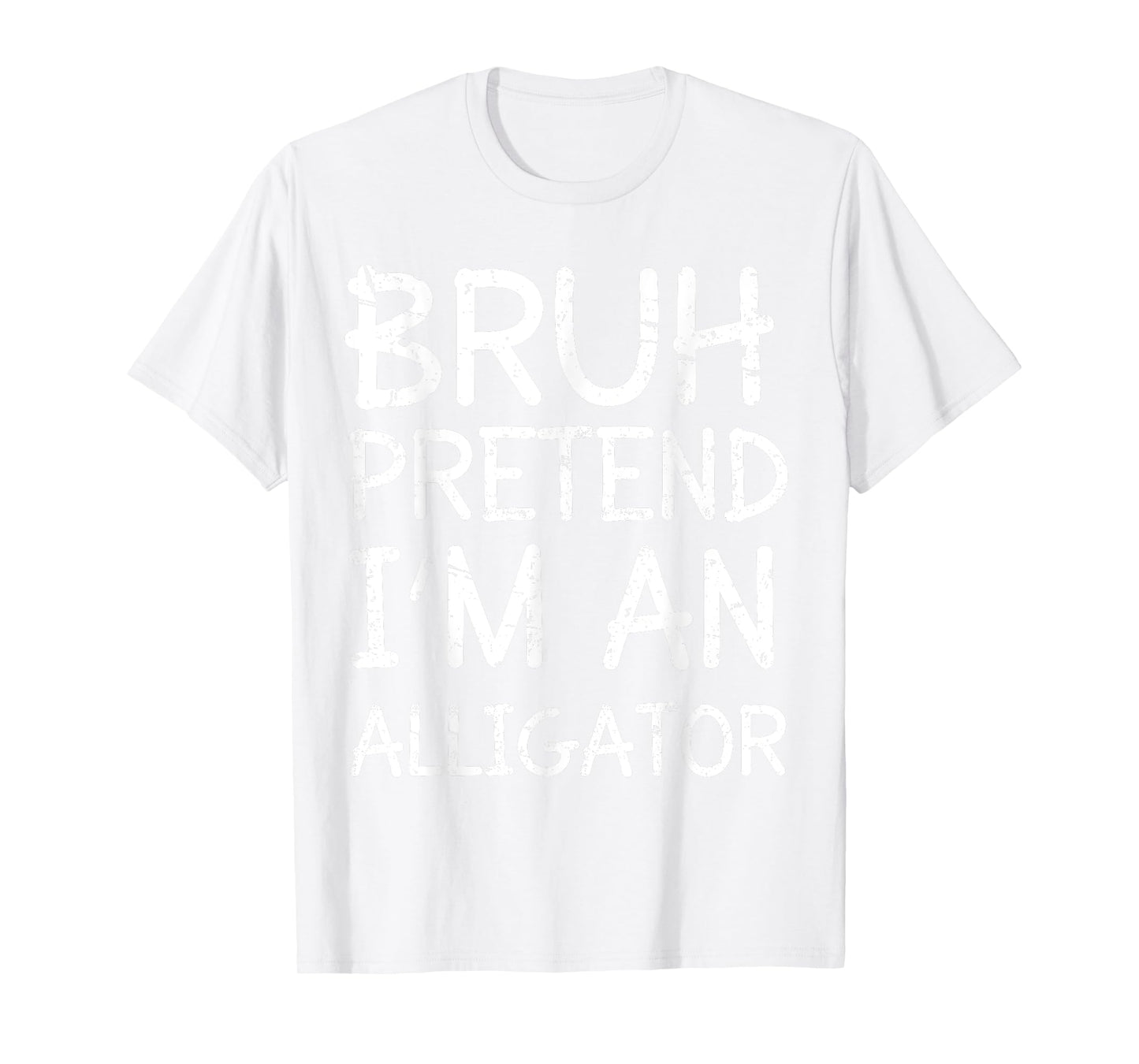 Bruh Pretend I'm An Alligator Lazy Halloween Costume Boys T-Shirt