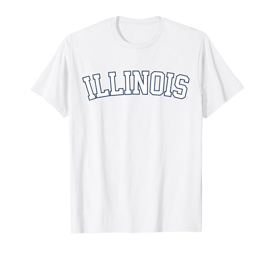 Retro Illinois Tee Vintage Illinois Orange Blue Classic Look T-Shirt
