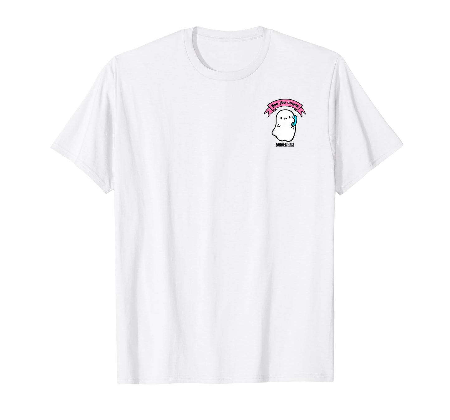 Mean Girls Boo you Whore Mini Ghost Phone Pocket T-Shirt