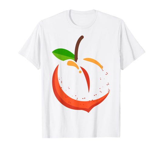 Big Peach Sliced Costume Cute Easy Vegetable Halloween Gift T-Shirt