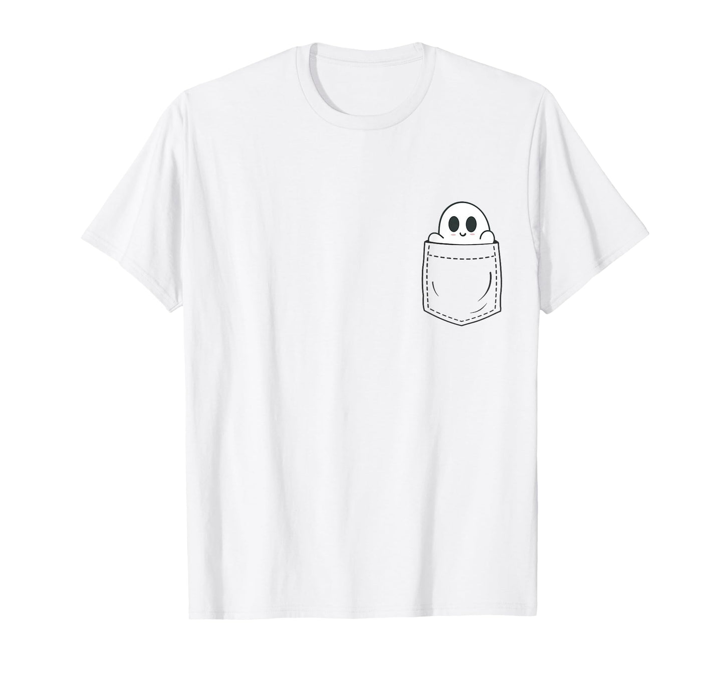 Ghost in Pocket Halloween T-Shirt