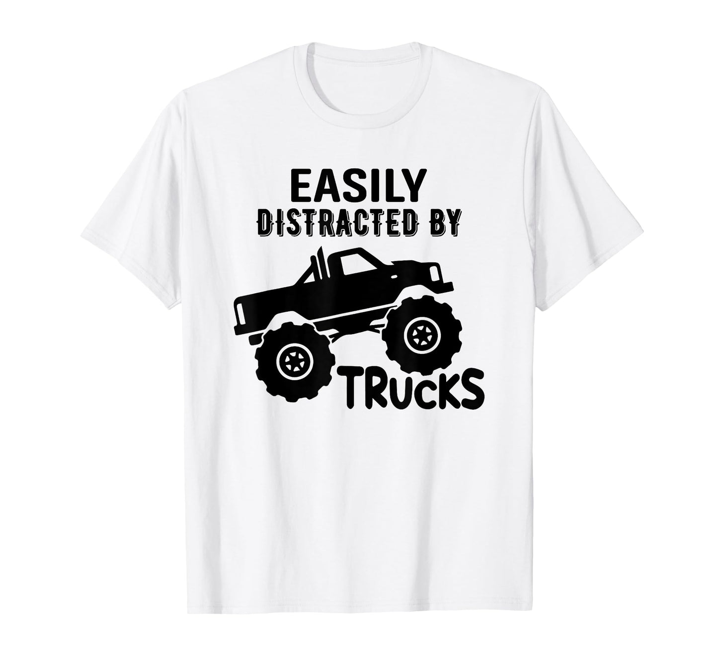 Easily Distracted By Trucks Truck Lover Boy Vintage T-Shirt