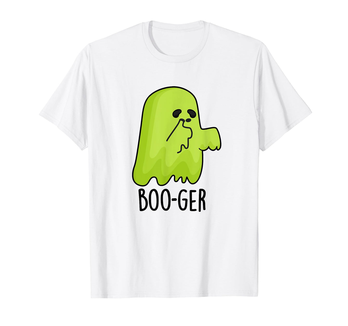 Boo-ger Funny Nose Picking Ghost Pun T-Shirt
