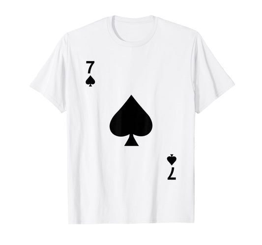 Seven of Spades Tshirt Blackjack Cards Poker 21 Tee shirt T-Shirt