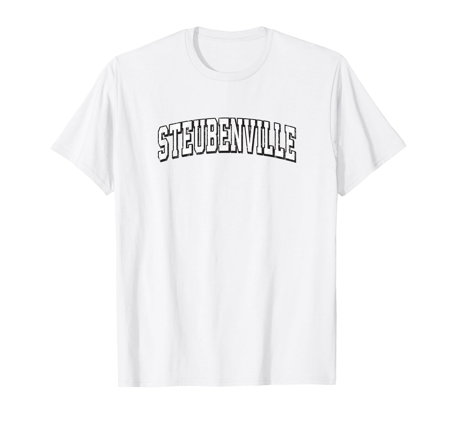 Steubenville Ohio Vintage Athletic Sports B&W Print T-Shirt