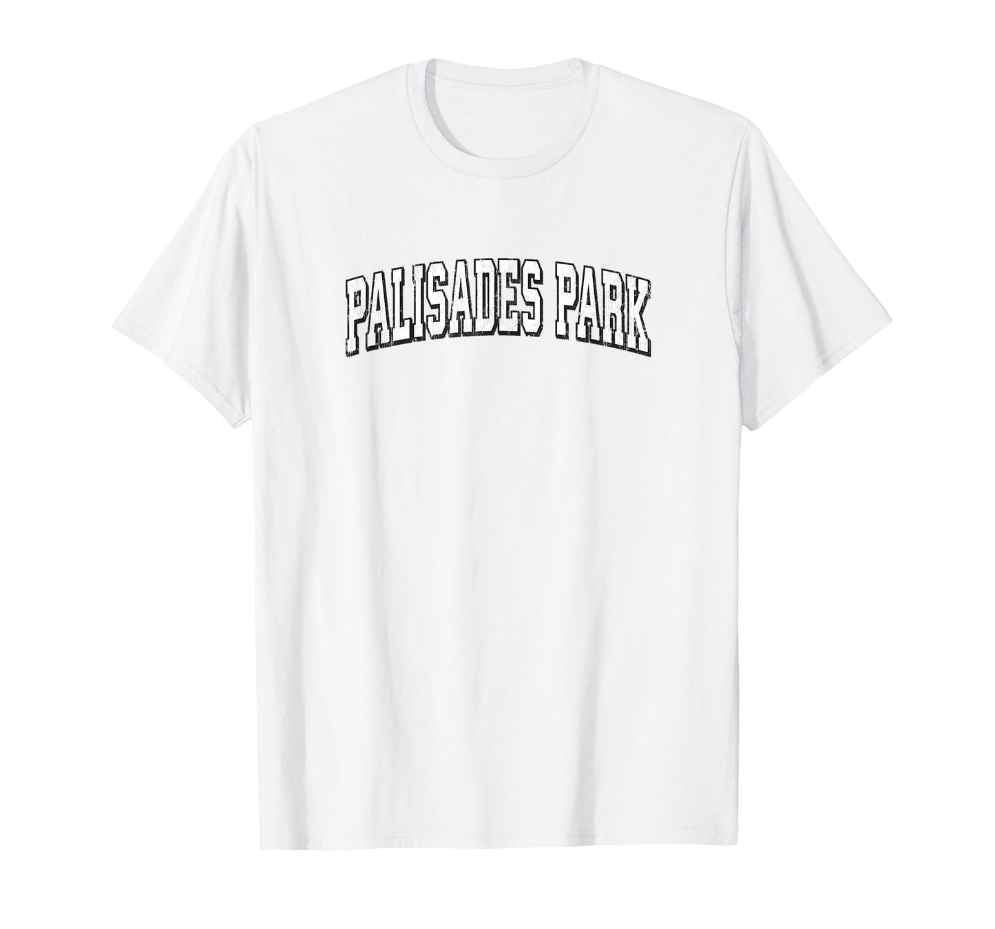 Palisades Park New Jersey Vintage Athletic Sports B&W Print T-Shirt