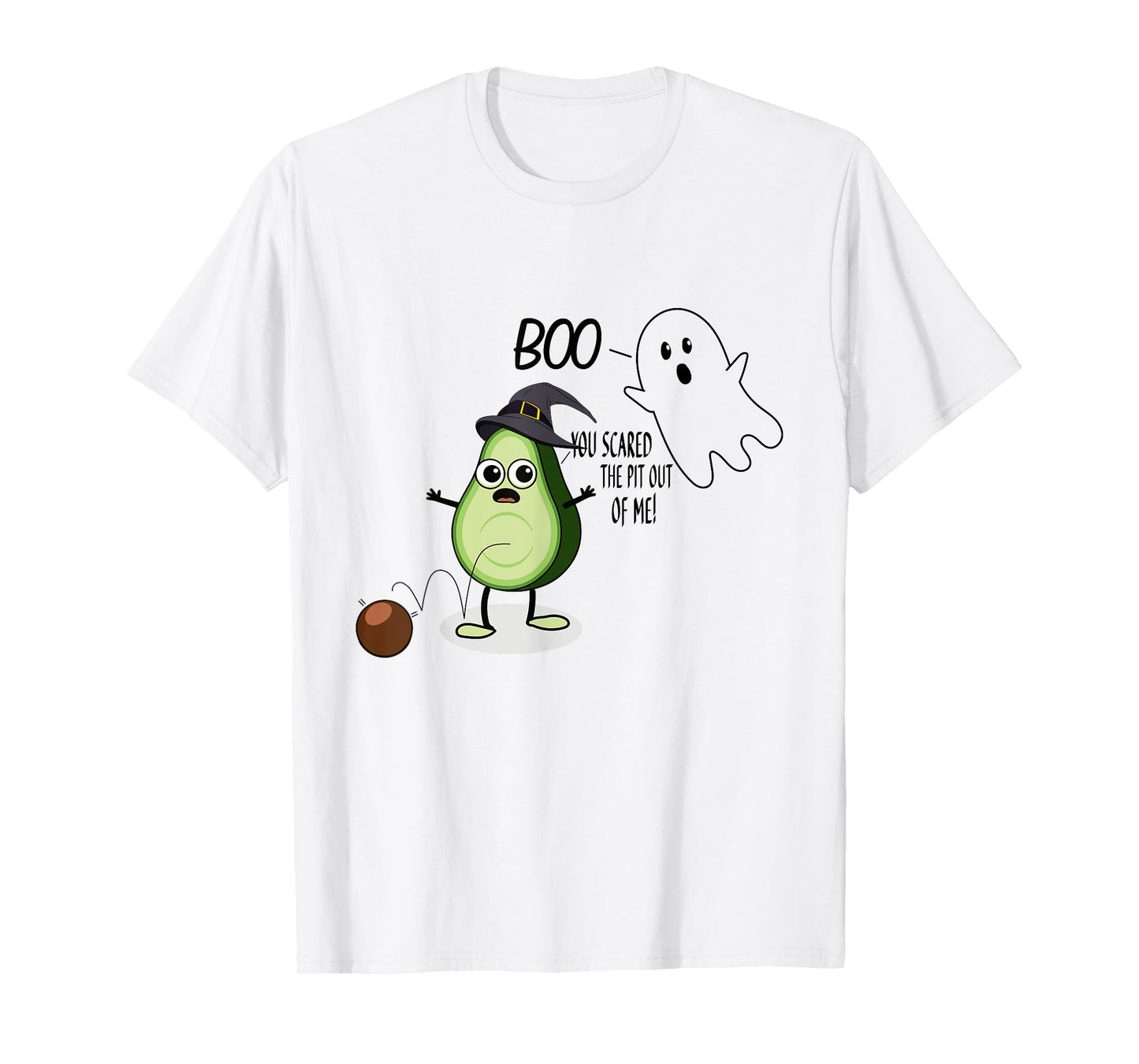 Boo You Scared The Pit Out Of Me Funny Halloween Ghost T-Shirt