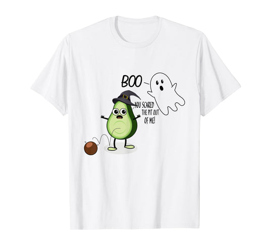 Boo You Scared The Pit Out Of Me Funny Halloween Ghost T-Shirt