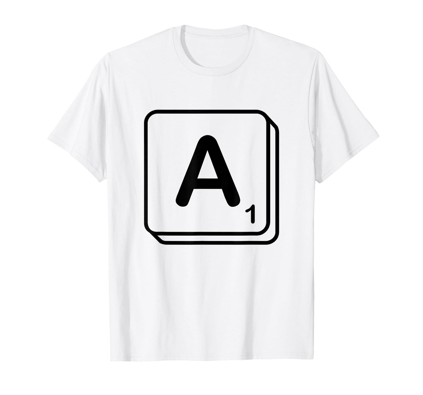 Letter A Word Game Tile T-Shirt