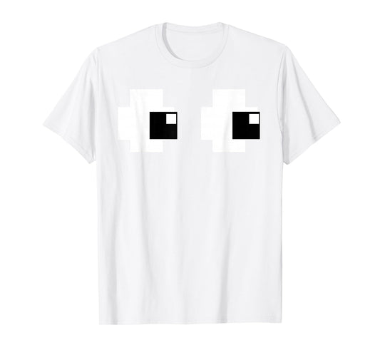 Retro Arcade Game Ghost Eyes Halloween Group Costume T-Shirt