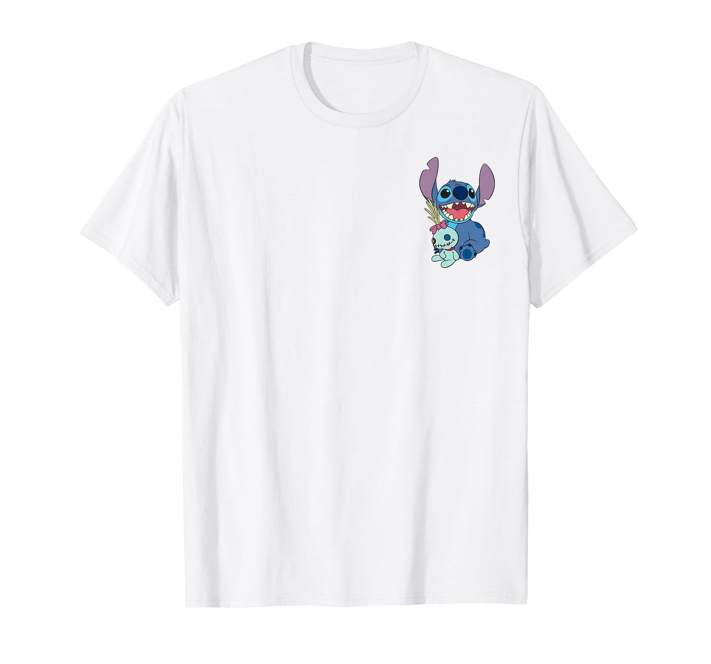 Disney Lilo & Stitch Cute Stitch & Scrump Pocket Logo T-Shirt