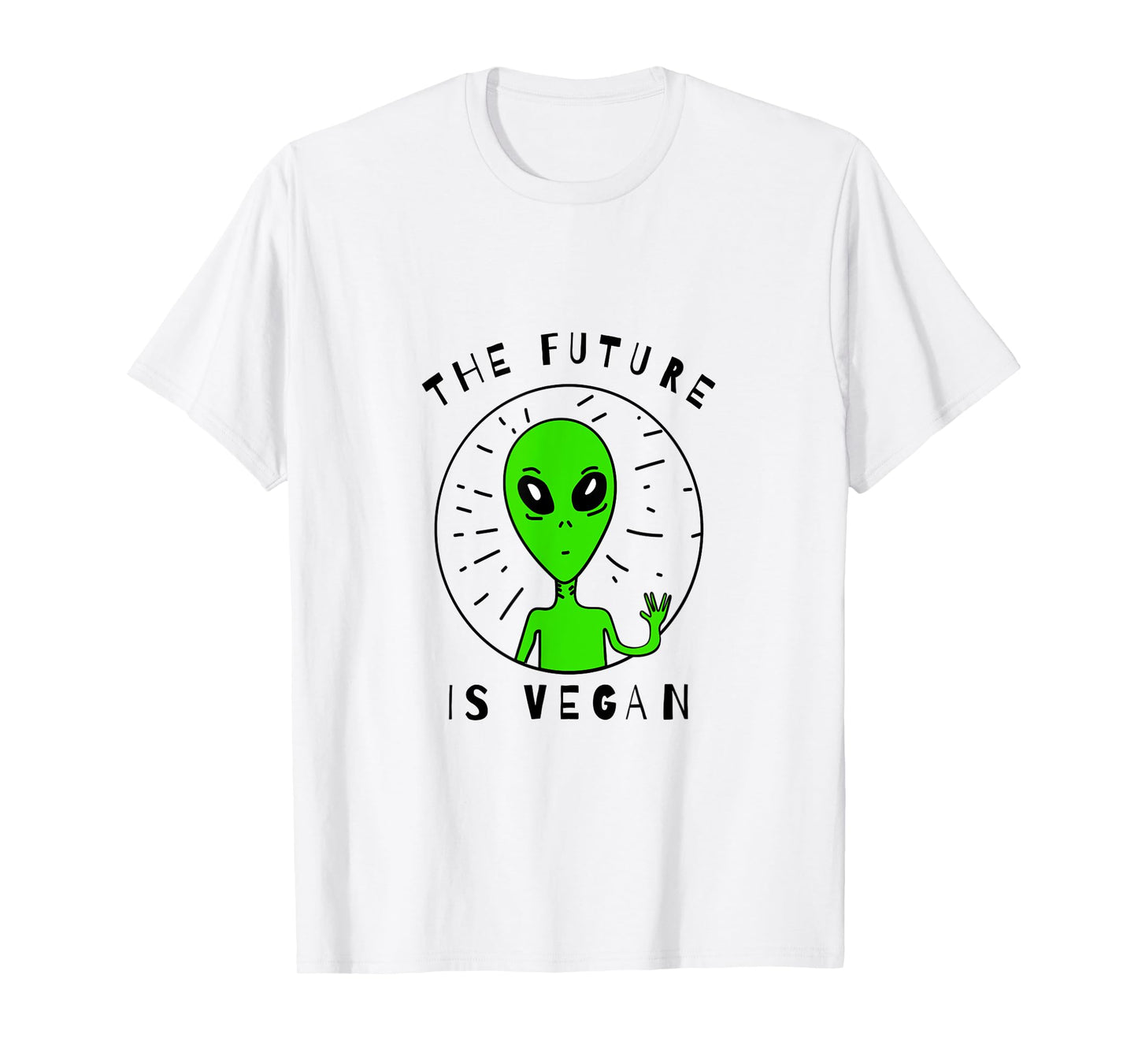 The Future Is Vegan Vegan Alien Peace and Love Vegan Shirt