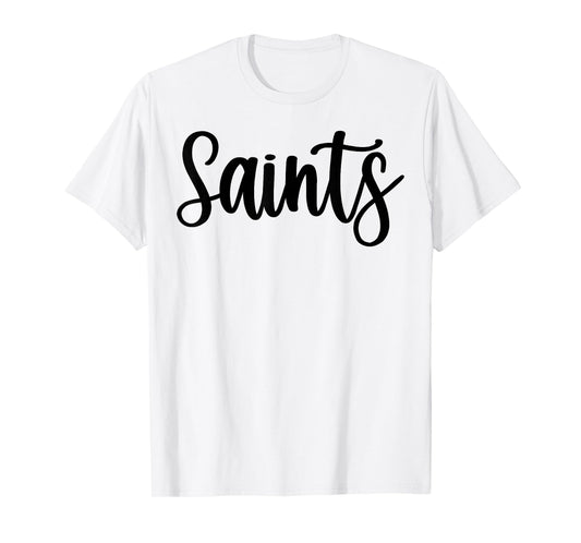 Saints School Spirit Team Mascot Game Night T-Shirt