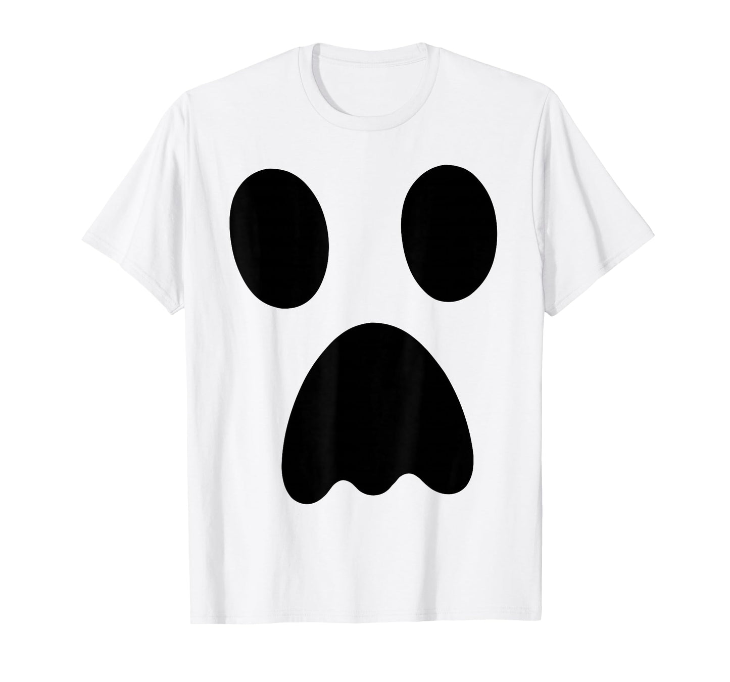 Large Ghost, Funny Spooky Face, Boo! White Halloween Ghost T-Shirt