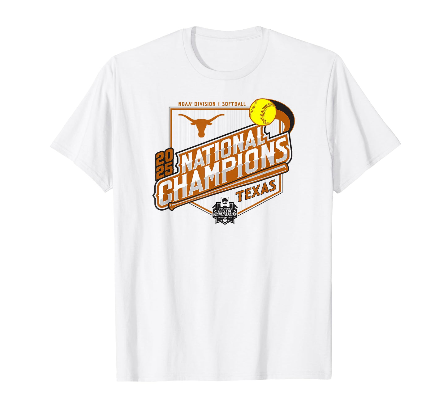 Texas Longhorns Softball National Champs 2025 WCWS Winner T-Shirt