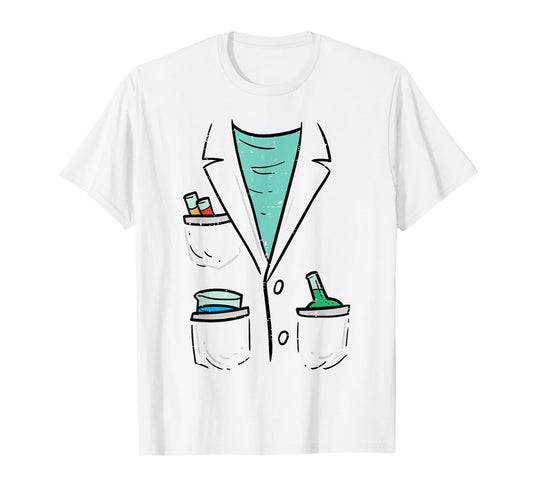 Mad Scientist Chemist Costume Funny Halloween Nerd Geek Boys T-Shirt