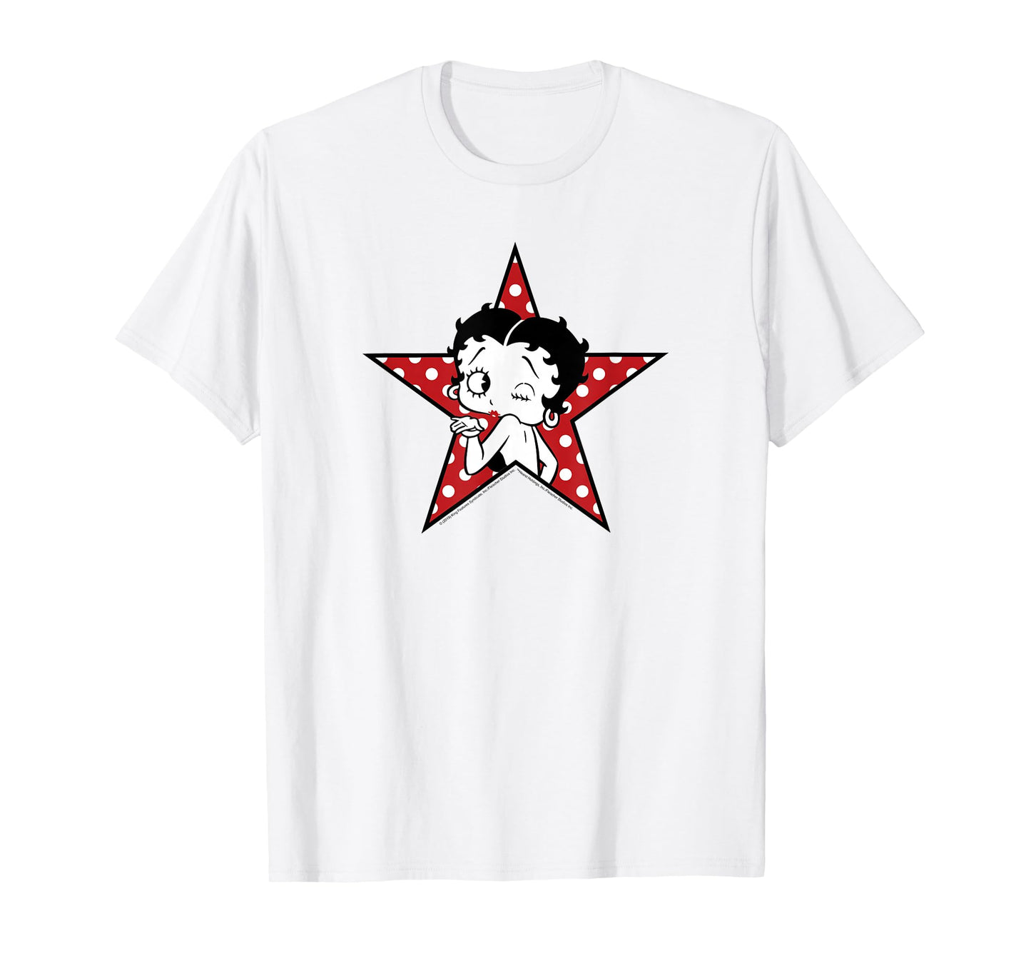 Betty Boop Betty Blowing Kiss Star T-Shirt