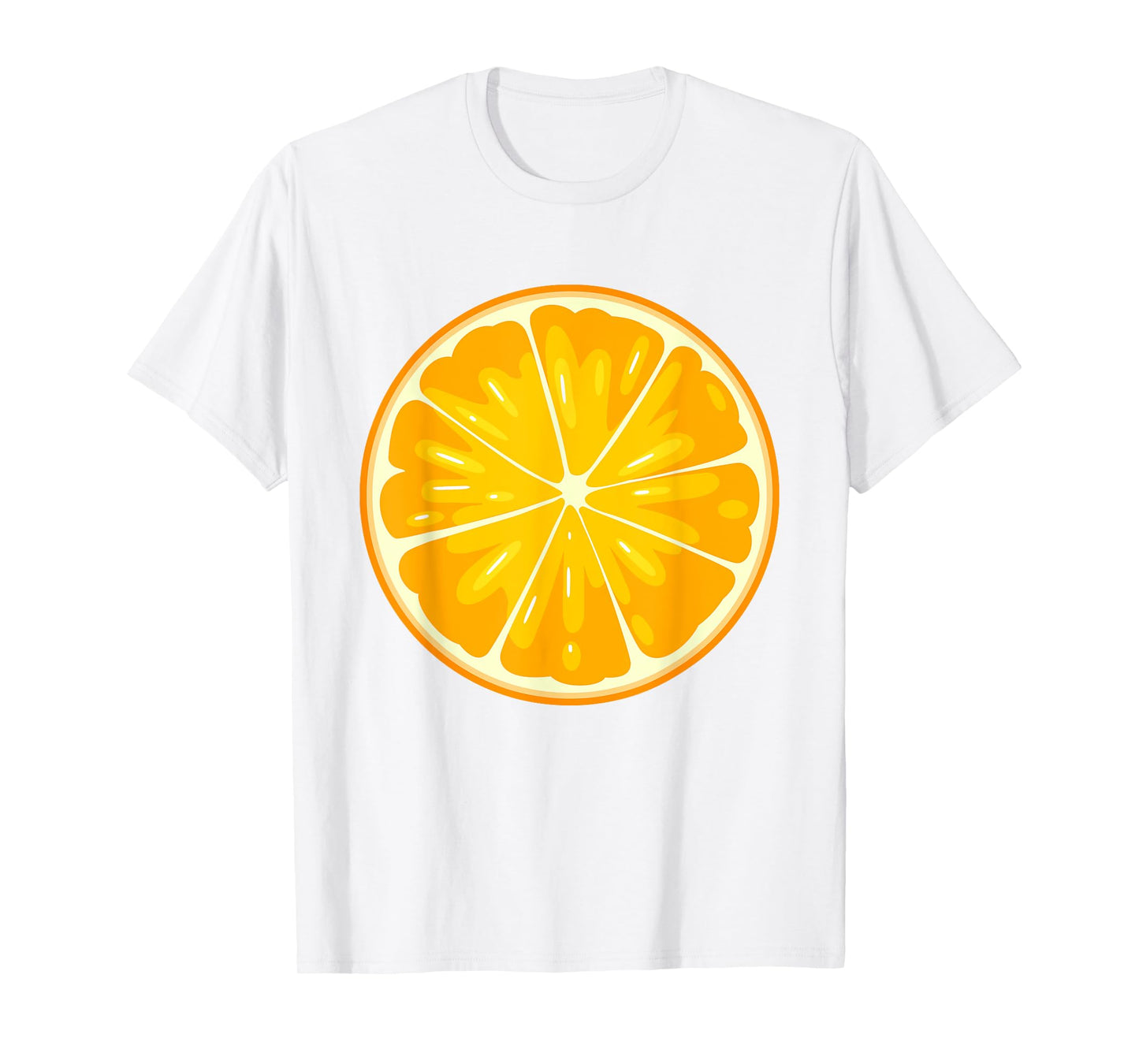 Funny Orange Sliced Fruit Lazy Easy Halloween Costume T-Shirt