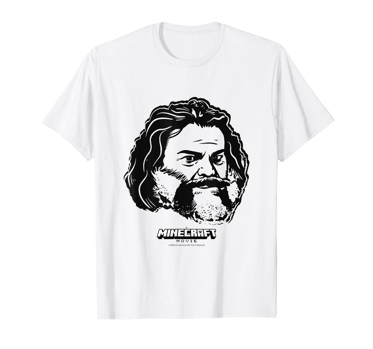 A Minecraft Movie Steve Big Face Face Outline Logo T-Shirt