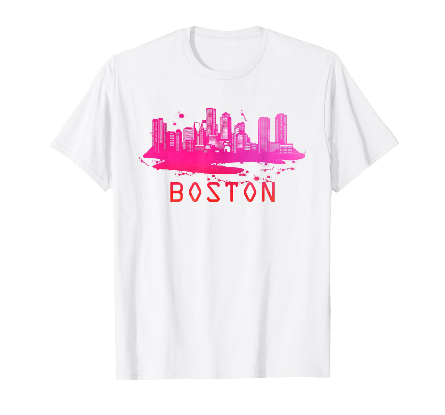 Modern Boston Cityscape - Boston Massachusetts Skyline T-Shirt