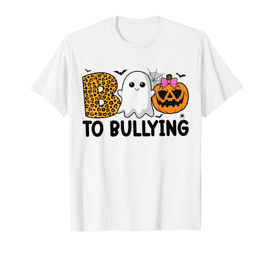 Boo Anti Bullying Funny Halloween Orange Unity Day Girls T-Shirt