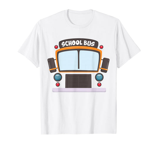 School Bus Costume Shirt Boys Girls Halloween Bus Driver Men T-Shirt
