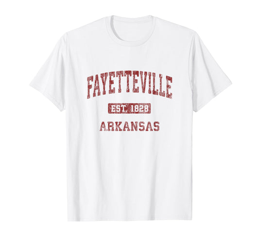 Fayetteville Arkansas AR Vintage Athletic Sports Design T-Shirt