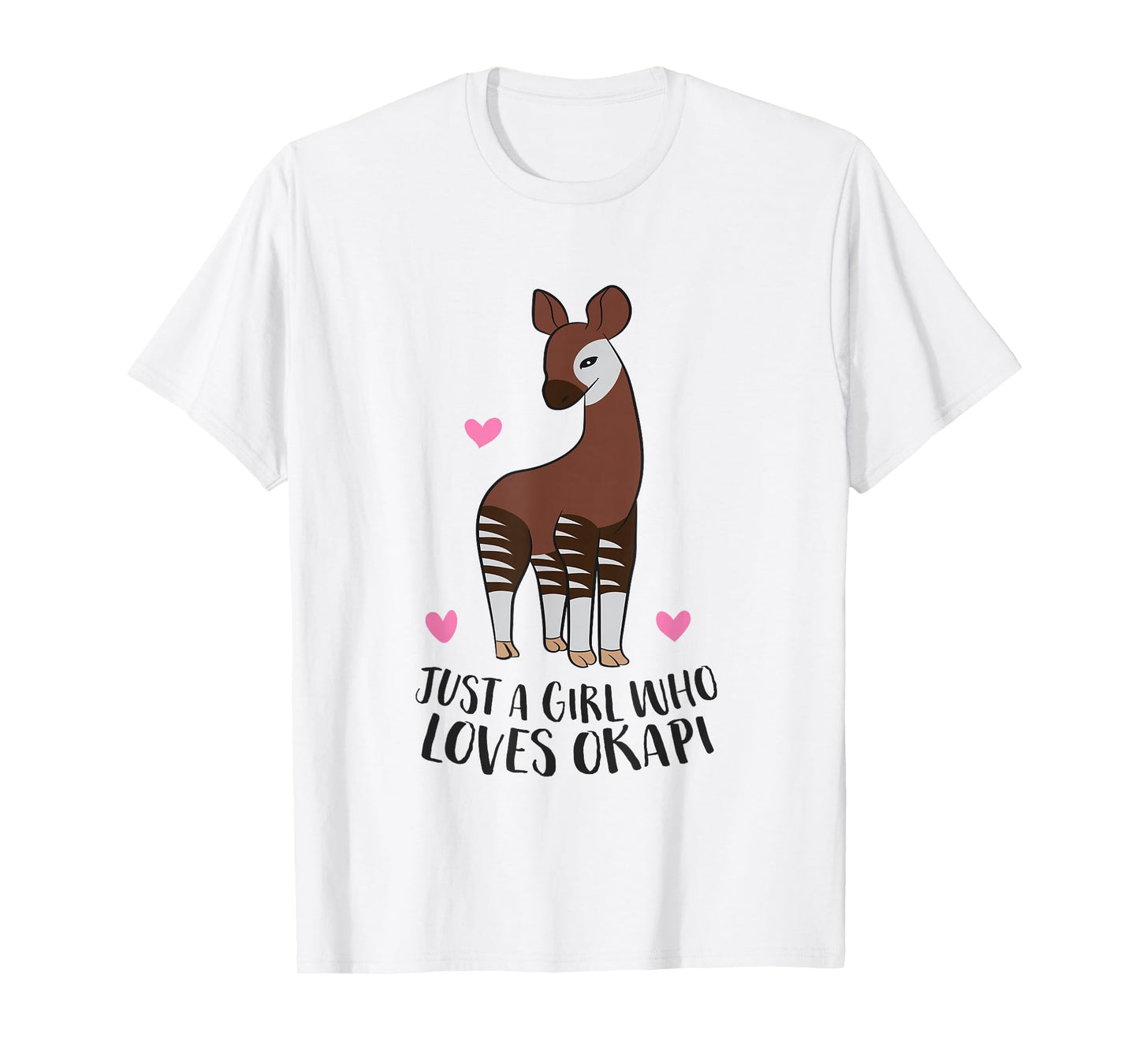 Cute Okapi Girl Just a Girl Who Loves Okapis T-Shirt