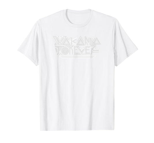 Marvel Black Panther: Wakanda Forever Gray On White Text T-Shirt