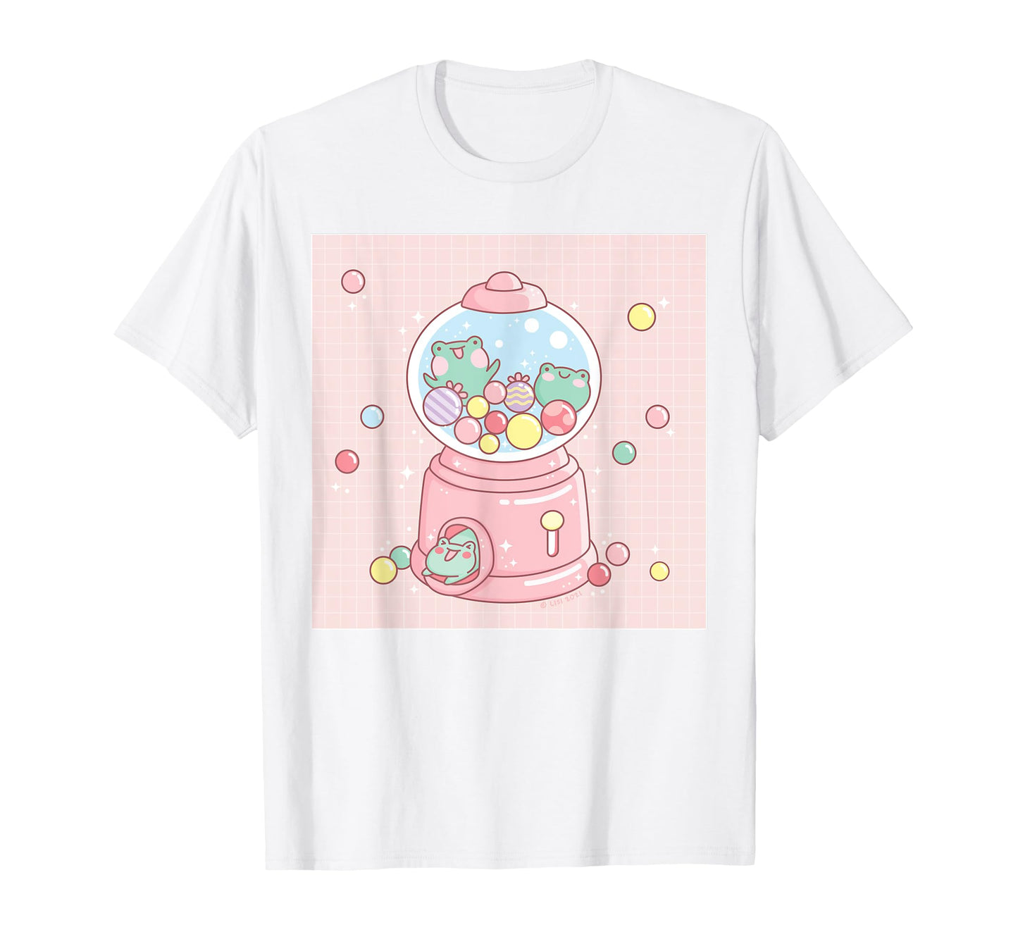 Cute Frog Gumball Machine Funny Kawaii Aesthetic T-Shirt