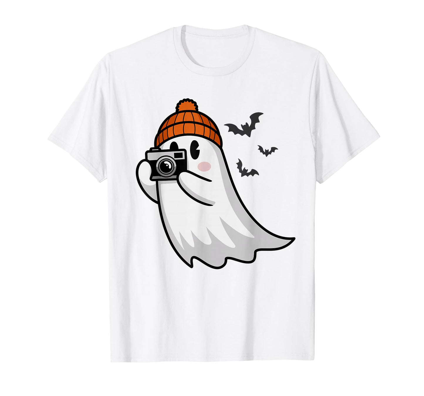 Funny Ghost Photography Camera Spooky Halloween Photographer T-Shirt