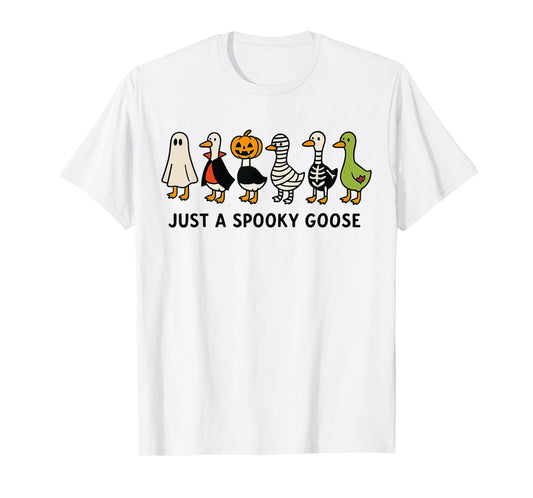 Halloween Goose Costume Funny Cartoon Spooky Animal Tee Kids T-Shirt