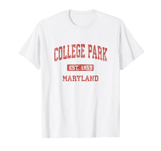 College Park Maryland MD Vintage Athletic Sports Design T-Shirt