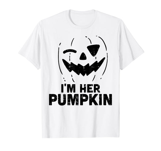 Im Her Pumpkin Matching Halloween Couples Him And Her Men T-Shirt