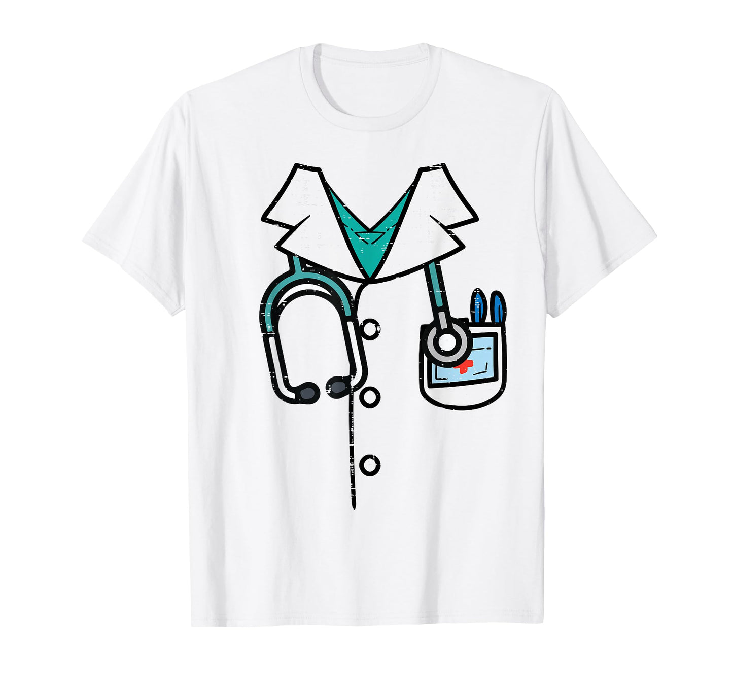 Doctor Costume Lab Coat Halloween Medical Men Women Kids T-Shirt