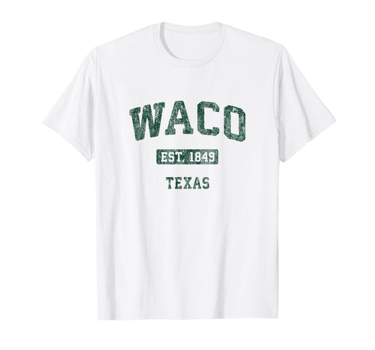 Waco Texas TX Vintage Athletic Sports Design T-Shirt
