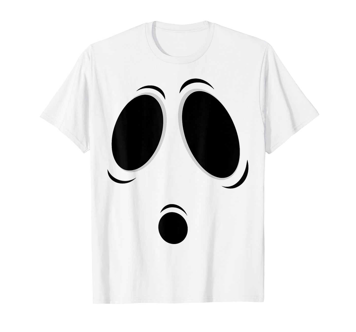 Funny Halloween Ghost Spooky Boo Face Graphic T-Shirt