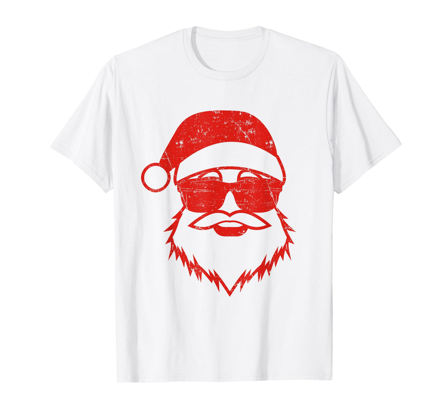 Santa Face Retro Sunglasses Christmas Xmas Men Women Kids T-Shirt