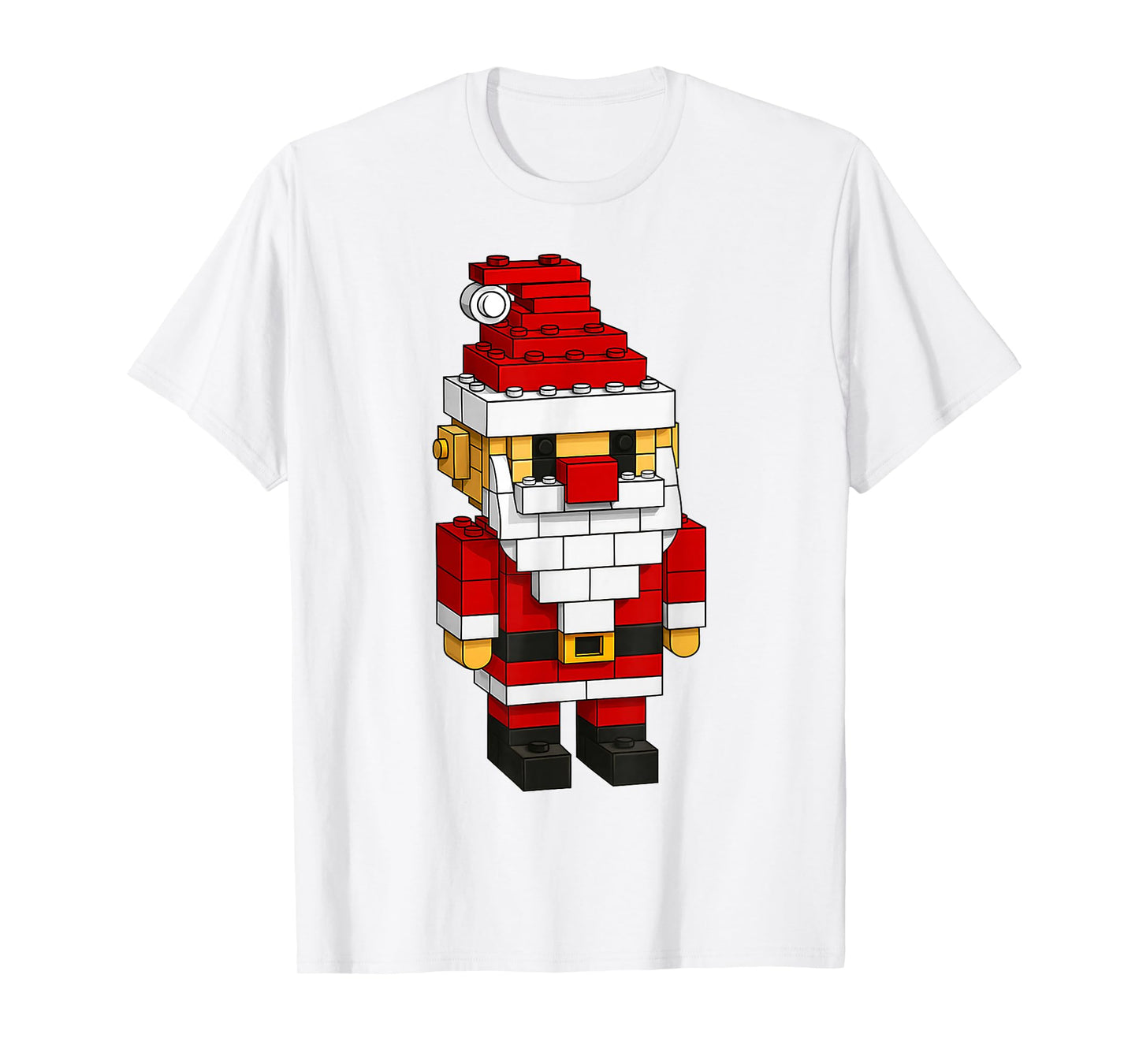 Santa Building Block Master Builders Merry Christmas Kids T-Shirt