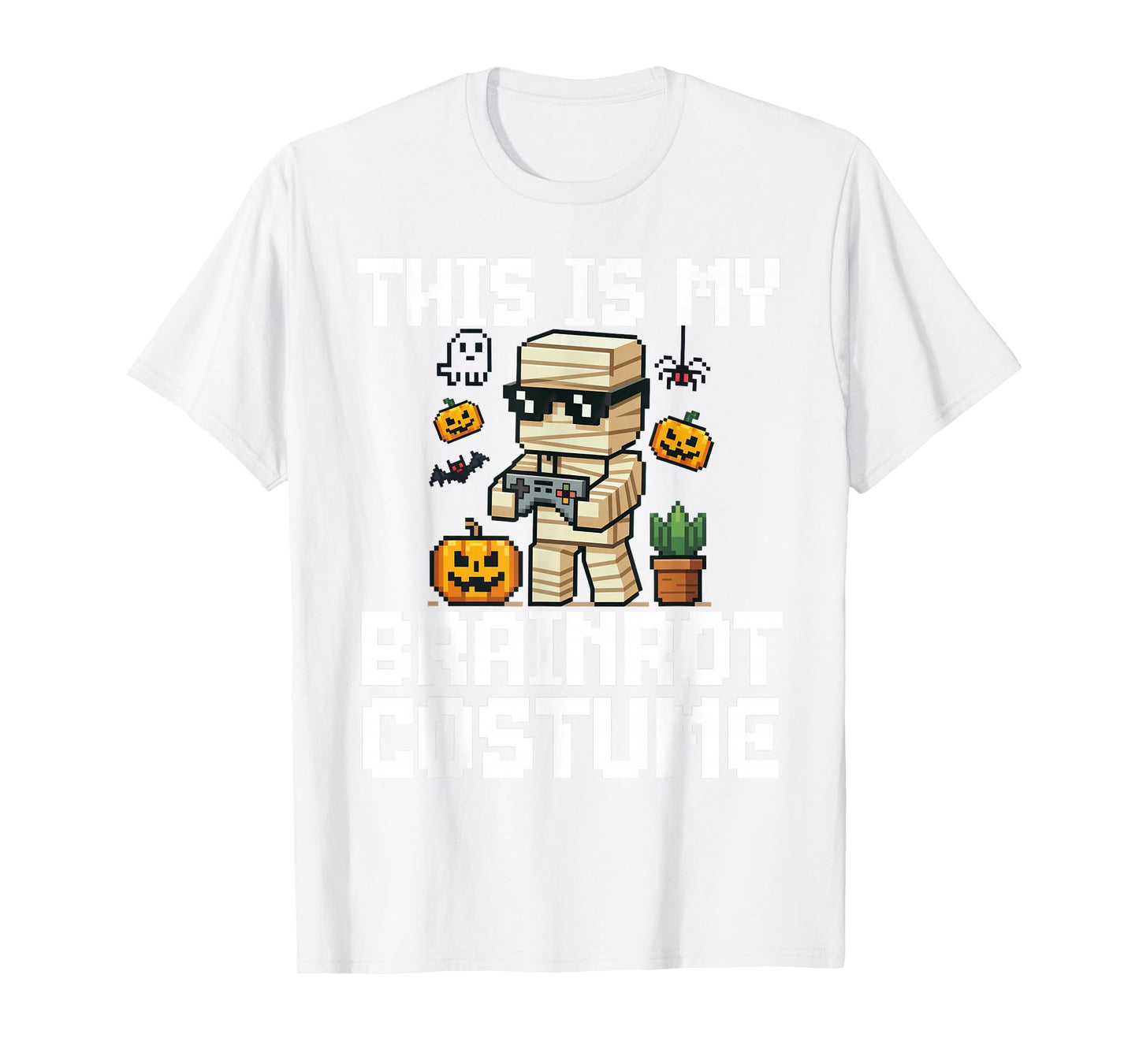 Brainrot Halloween Costume Shirt Kids Zombie Brainrot Gamer T-Shirt