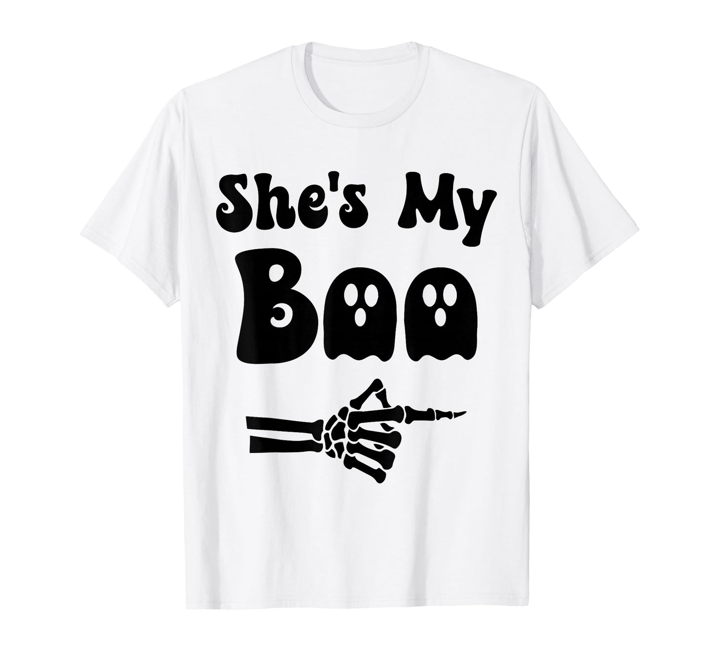 She's My Boo Matching Halloween Pajama Couples He's My Boo T-Shirt