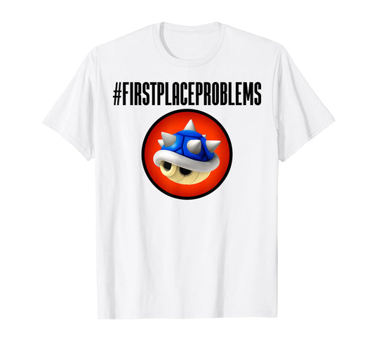 Nintendo Mario Kart First Place Problems Blue Shell Text T-Shirt