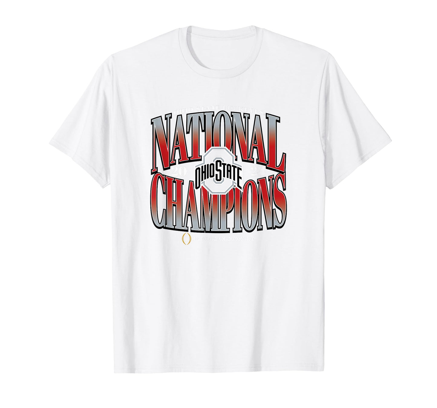 Ohio State Buckeyes National Champs 2024 CFP Strong Red T-Shirt