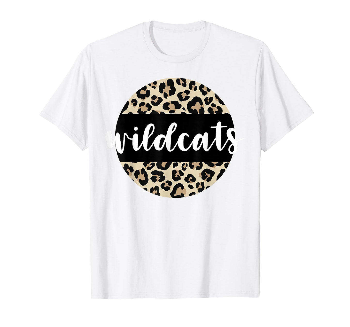 Leopard Print Wildcats Team Mascot School Spirit Game Night T-Shirt