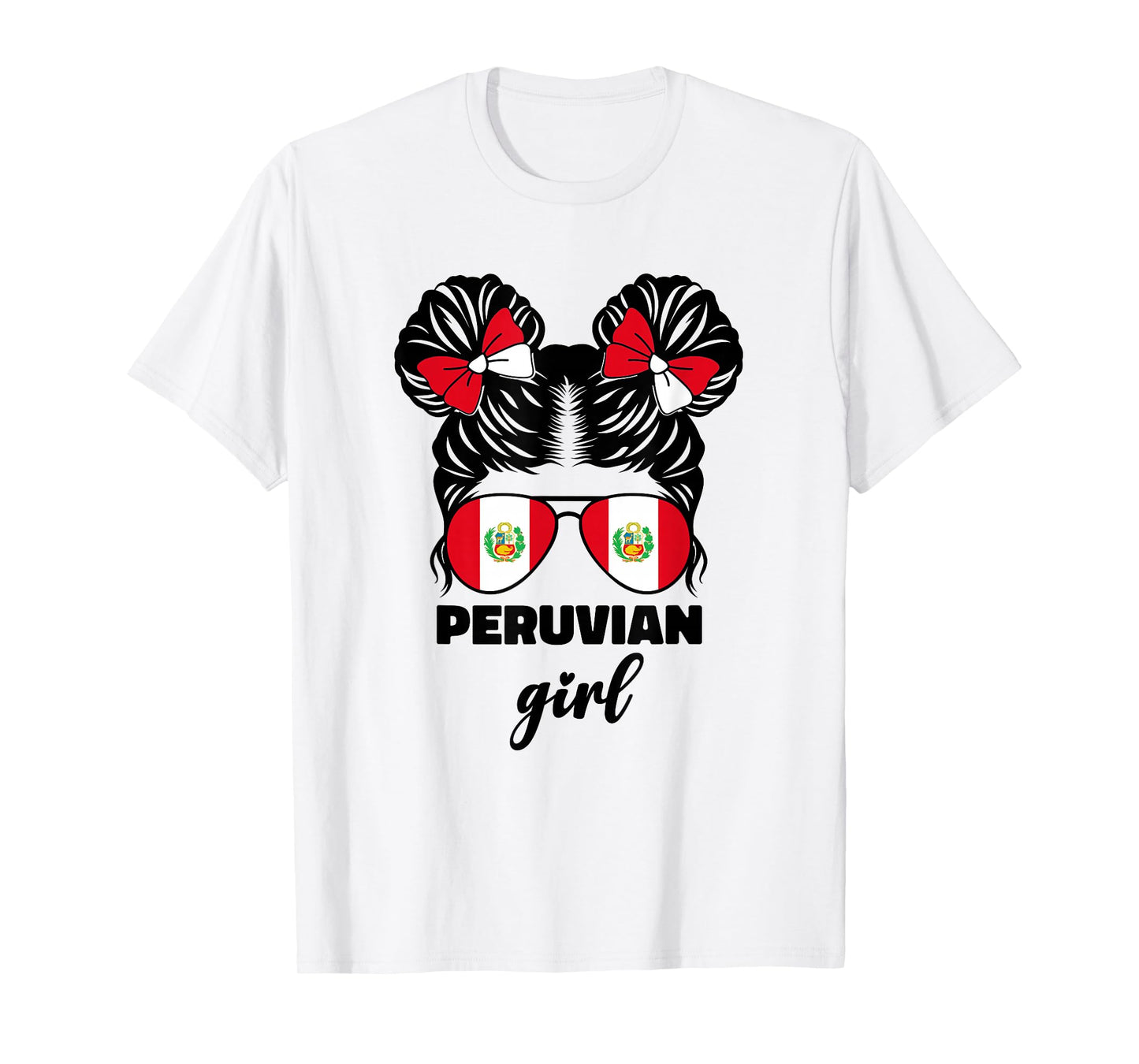 Peruvian Girl for Kids Girls Toddler Peru Flag Peruana Perú T-Shirt