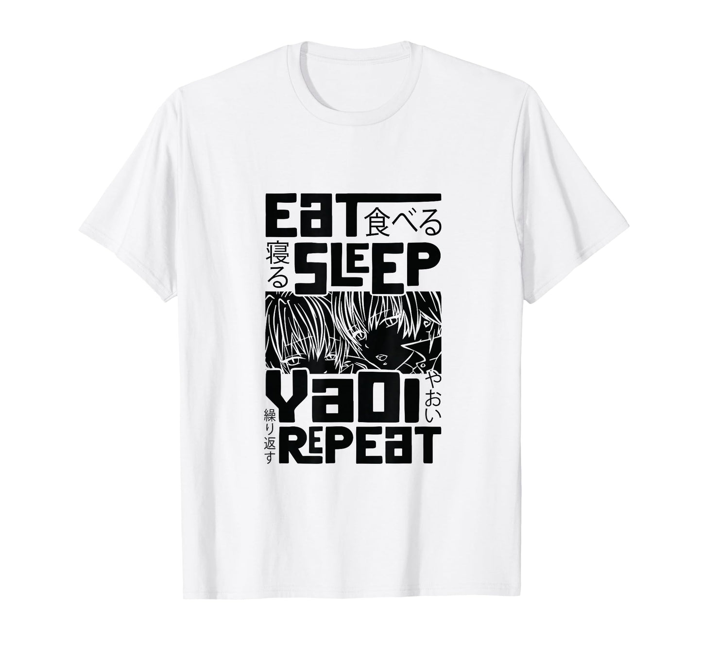 Eat Sleep Yaoi Repeat Gay Anime T-Shirt