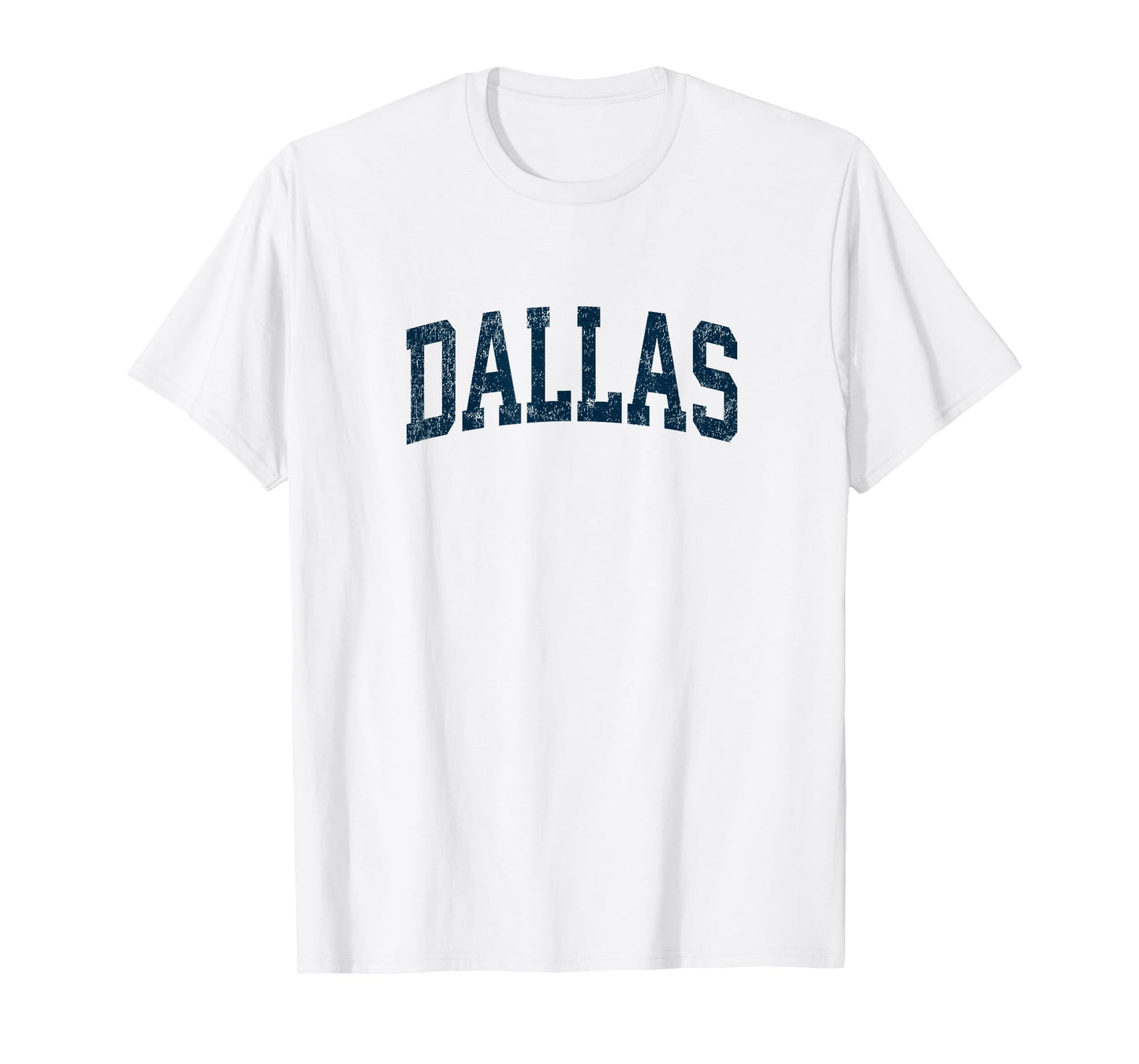 Dallas Texas TX Vintage Athletic Sports Navy Design T-Shirt