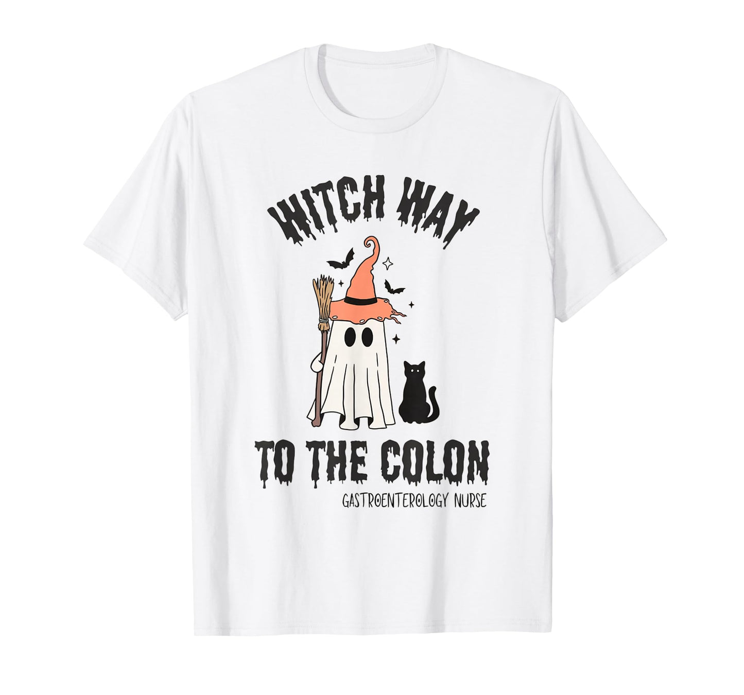Endo Nurse Halloween Gastrointestinal Nurse Ghost Endoscopy T-Shirt